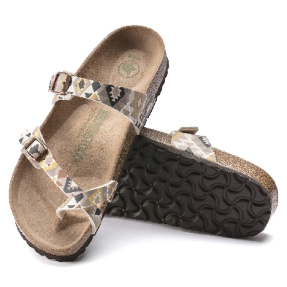 Birkenstock Mayari Vegan Birko-Flor Sandel Ethnic 38 RARE - Picture 1 of 7